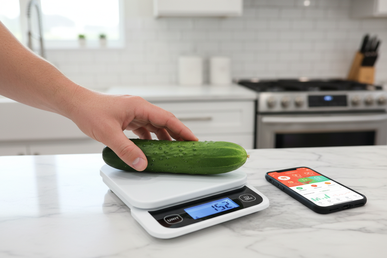 Balance exacte - une seule main - concombre