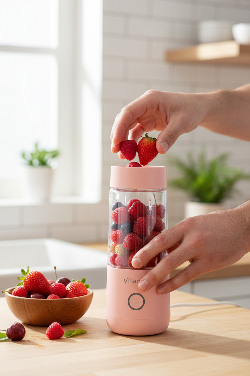 Blender avec fruits rouges