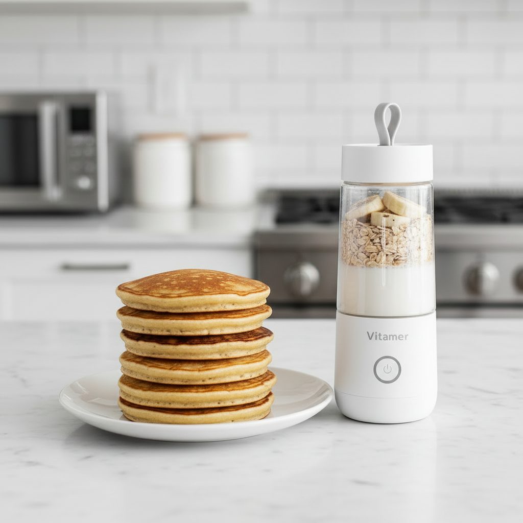 Pancakes nature blender avoine banane lait